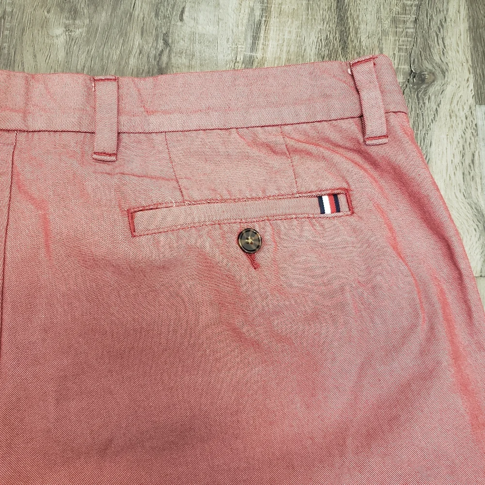 Tommy Hilfiger 38 (36) X 30 Red Casual Dress Pants Patriotic American Derby Work